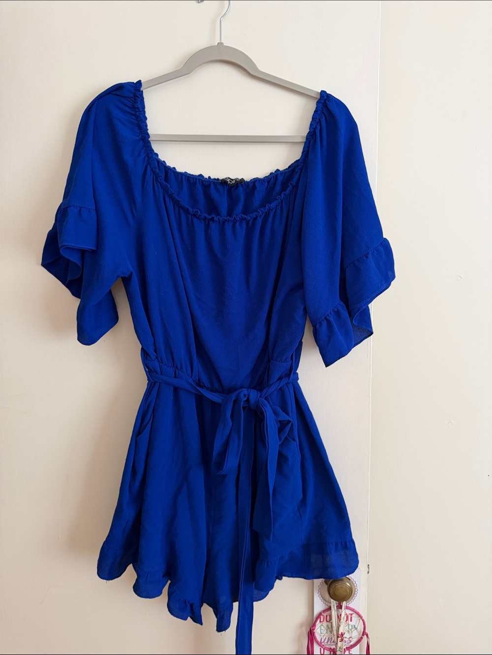 Spin USA royal blue romper